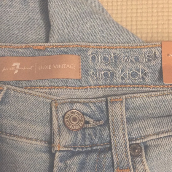 NWT 7 for all Mankind Luxe Vintage High Waist Jeans S 25 - Picture 8 of 14
